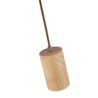 Tömör kőrisfa függőlámpa GU10 foglalattal, Ø80x130 mm, max 10W - WRG031