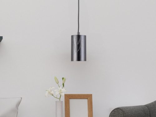 Tömör kőrisfa függőlámpa GU10 foglalattal, Ø80x130 mm, max 10W - WRG041