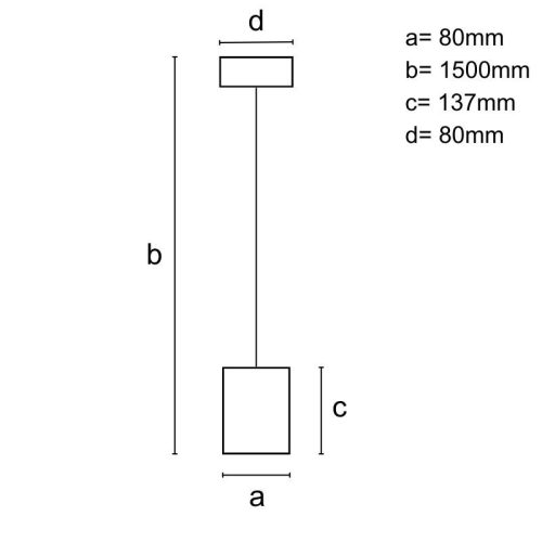 Tömör kőrisfa függőlámpa GU10 foglalattal, Ø80x130 mm, max 10W - WRG041