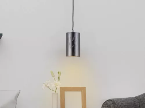 Tömör kőrisfa függőlámpa GU10 foglalattal, Ø80x130 mm, max 10W - WRG041
