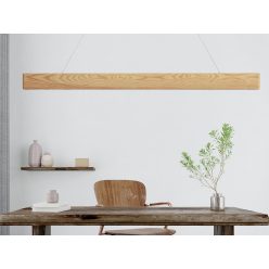   LED függő tömör fa lámpa 22W 1700lm 4000K IP20 1200x80x22mm - WRL0121