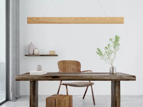 LED függő tömör fa lámpa 22W 1700lm 4000K IP20 1200x80x22mm - WRL0121