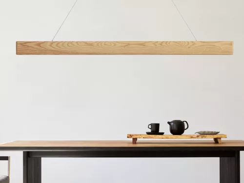 LED függő tömör fa lámpa 26W 2000lm 4000K IP20 1500x80x22mm - WRL0122