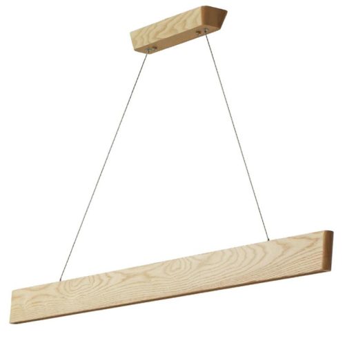 LED függő tömör fa lámpa 26W 2000lm 4000K IP20 1500x80x22mm - WRL0122