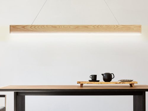 LED függő tömör fa lámpa 26W 2000lm 4000K IP20 1500x80x22mm - WRL0122