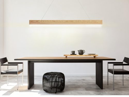 LED függő tömör fa lámpa 26W 2000lm 4000K IP20 1500x80x22mm - WRL0122
