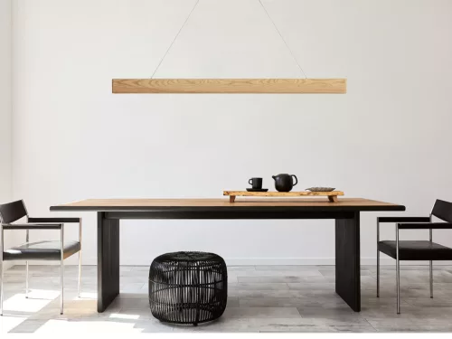 LED függő tömör fa lámpa 26W 2000lm 4000K IP20 1500x80x22mm - WRL0122