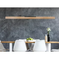   LED függesztett fa lámpa 22W 1700lm 4000K IP20 1200x45x45mm - WRL0221