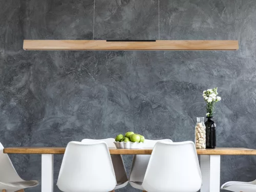 LED függesztett fa lámpa 22W 1700lm 4000K IP20 1200x45x45mm - WRL0221