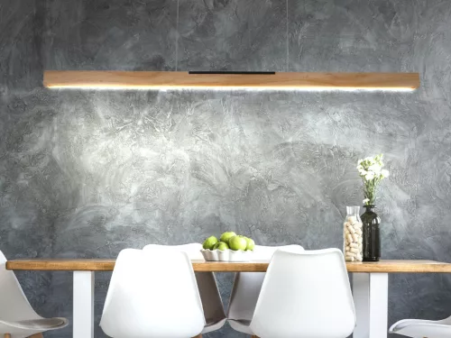 LED függesztett fa lámpa 22W 1700lm 4000K IP20 1200x45x45mm - WRL0221