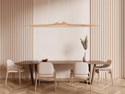LED kőrisfa függőlámpa 22W, 1700 lm, 4000K, 1200x90x60 mm, IP20 - WRL0921