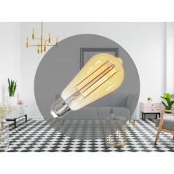   LED filament vintage izzó 4,5W E27 400lm 1800K meleg fehér Ø64x142 - ZFS101