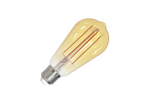 LED filament vintage izzó 4,5W E27 400lm 1800K meleg fehér Ø64x142 - ZFS101