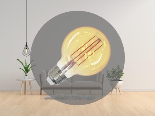 LED filament vintage izzó 4,5W E27 400lm 1800K meleg fehér Ø80x120 - ZFS102