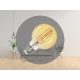 LED filament vintage izzó 4,5W E27 400lm 1800K meleg fehér Ø80x120 - ZFS102