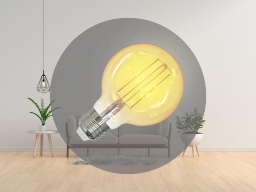 LED filament vintage izzó 4,5W E27 400lm 1800K meleg fehér Ø80x120 - ZFS102