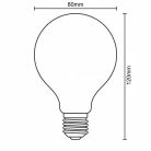 LED filament vintage izzó 4,5W E27 400lm 1800K meleg fehér Ø80x120 - ZFS102