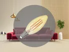 LED filament vintage izzó 4,5W E14 300lm 1800K meleg fehér Ø35x98 - ZFS103