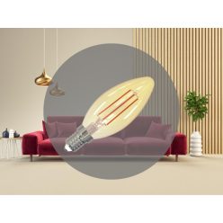   LED filament vintage izzó 4,5W E14 300lm 1800K meleg fehér Ø35x98 - ZFS103