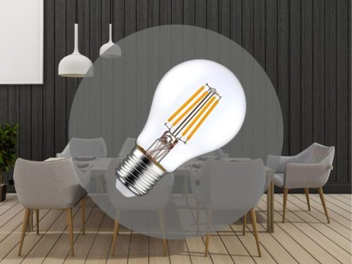 LED filament izzó 6W, E27, 3000K meleg fehér, 840 lm - ZLF511
