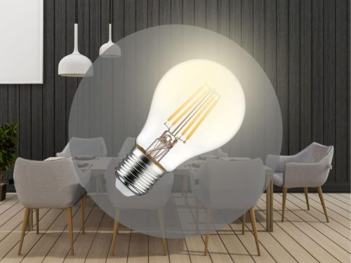 LED filament izzó 6W, E27, 3000K meleg fehér, 840 lm - ZLF511