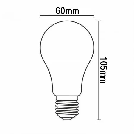 LED filament izzó 7,3W E27 4000K meleg fehér Ø60x105mm - ZLF522A