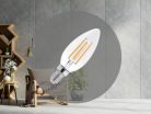 LED filament izzó 4W E14 3000K meleg fehér 560lm Ø35x97mm - ZLF712