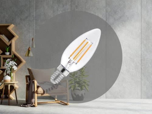 LED filament izzó 4W E14 3000K meleg fehér 560lm Ø35x97mm - ZLF712