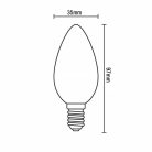 LED Filament Izzó 4W 560lm Meleg fehér 3000K Áttetsző E14 - ZLF712