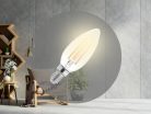 LED filament izzó 4W E14 3000K meleg fehér 560lm Ø35x97mm - ZLF712