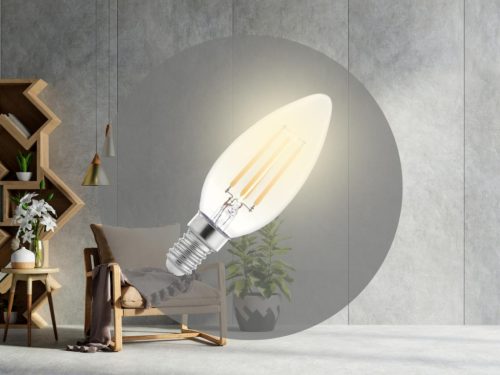 LED filament izzó 4W E14 3000K meleg fehér 560lm Ø35x97mm - ZLF712