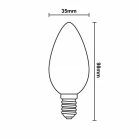 LED Filament izzó 6W E14 2000K extra meleg fehér 400lm - ZLF713DV