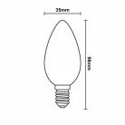 LED Filament izzó 6W E14 3000K meleg fehér 660lm - ZLF713D