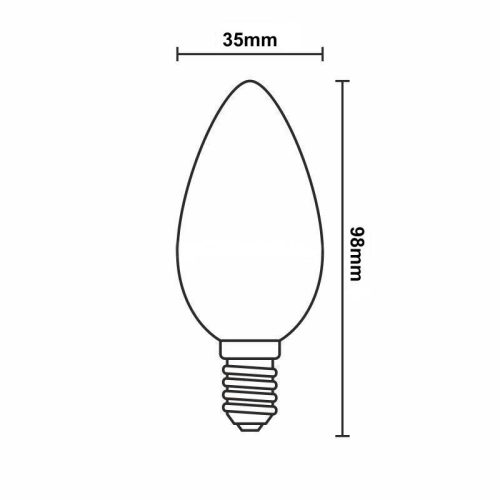 LED Filament izzó 6W E14 3000K meleg fehér 660lm - ZLF713D