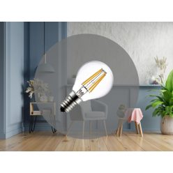   LED filament izzó 4W E14 3000K meleg fehér 560lm Ø45x78mm - ZLF812