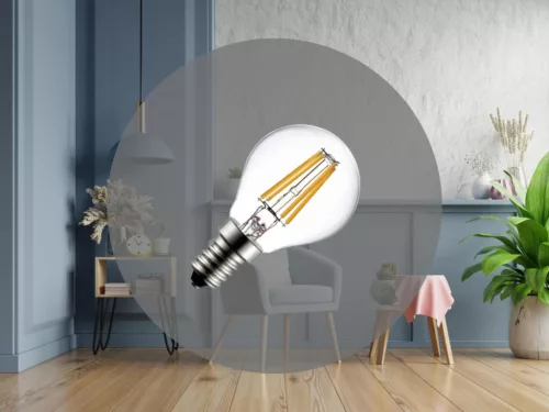 LED filament izzó 4W E14 3000K meleg fehér 560lm Ø45x78mm - ZLF812