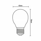 LED filament izzó 4W E14 3000K meleg fehér 560lm Ø45x78mm - ZLF812