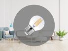 LED filament izzó 4W E27 3000K meleg fehér 560lm Ø45x72mm - ZLF817