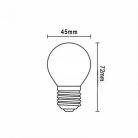 LED filament izzó 4W E27 3000K meleg fehér 560lm Ø45x72mm - ZLF817