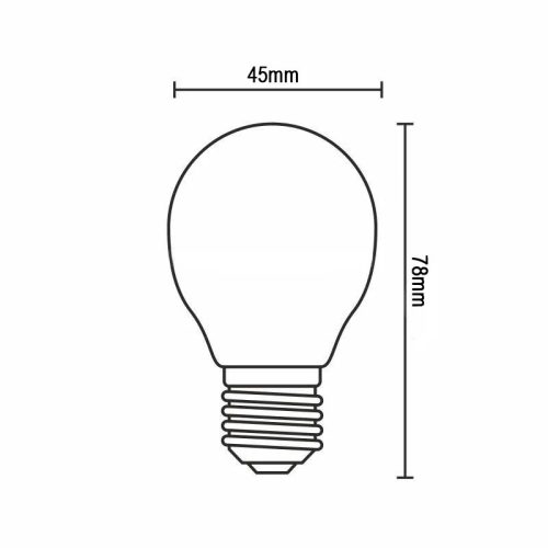 LED filament izzó 4W E14 4000K semleges fehér 560lm Ø45x78mm - ZLF822