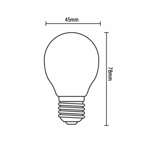 LED filament izzó 4W E14 4000K semleges fehér 560lm Ø45x78mm - ZLF822