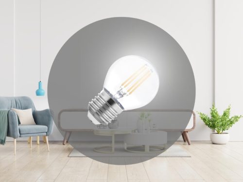LED filament izzó 4W E14 4000K semleges fehér 560lm Ø45x72mm - ZLF827