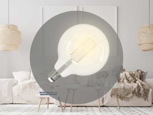 LED filament izzó 18W E27 G125, 3000K, 2460 lm - ZLF914