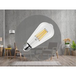   LED filament izzó 12W, 1680 lm, E27 foglalat, 3000K meleg fehér, Ø64x142 mm - ZLF915