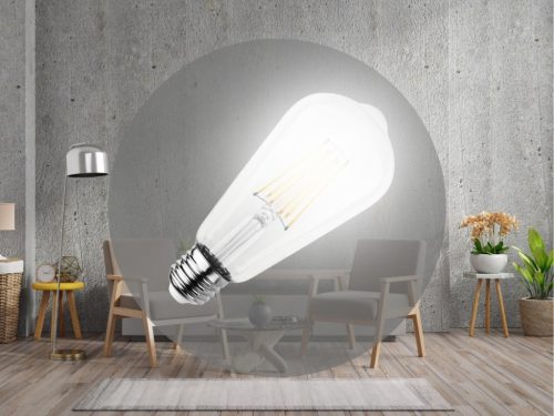 LED filament izzó 12W, 1680 lm, E27 foglalat, 4000K semleges fehér, Ø64x142 mm - ZLF925