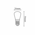 LED izzó 1,5W, 150Lm, E14, 6000K hideg fehér, Ø26x54mm - ZLS001