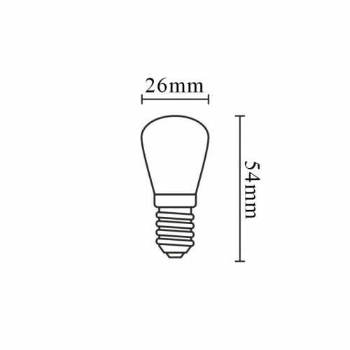 LED izzó 1,5W, 150Lm, E14, 6000K hideg fehér, Ø26x54mm - ZLS001