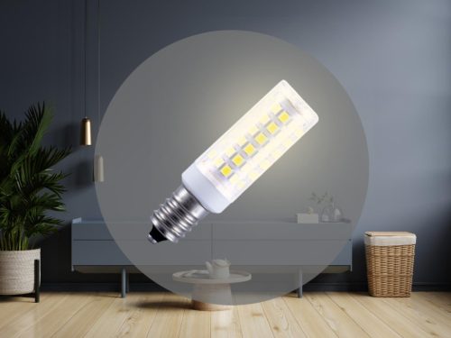 LED izzó E14 7W 700Lm 2800K meleg fehér Ø18x66 mm - ZLS013C