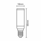 LED izzó E14 7W 700Lm 2800K meleg fehér Ø18x66 mm - ZLS013C