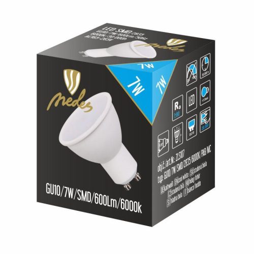 LED izzó 7W GU10 600lm 6500K hideg fehér ZLS107